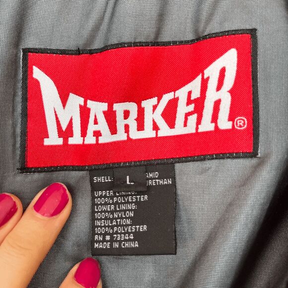 VTG 90s Marker Red Ski Patrol Jacket L/XL Olympic Model Thermolite Aqua Guard - Picture 8 of 12